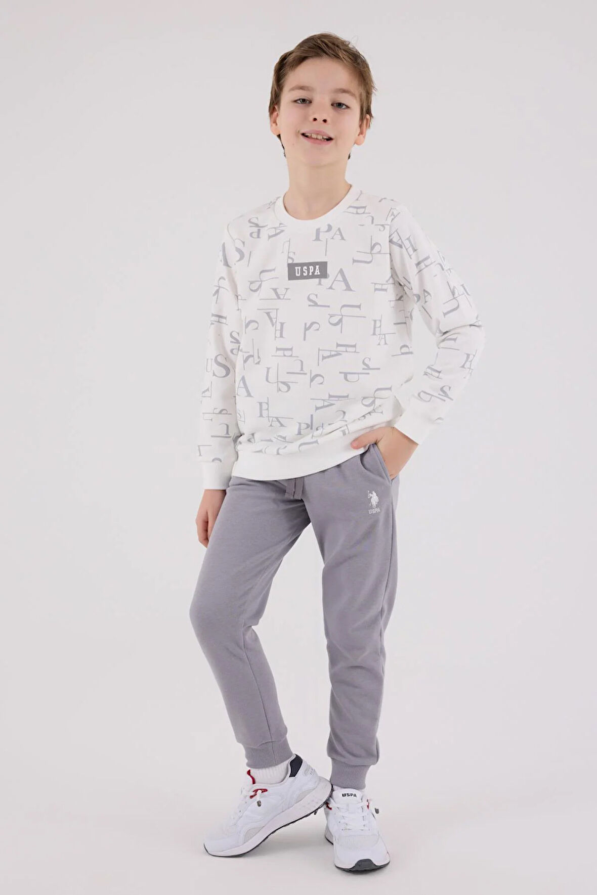 U.S. Polo Assn. Erkek Çocuk Eşofman Takımı Beyaz