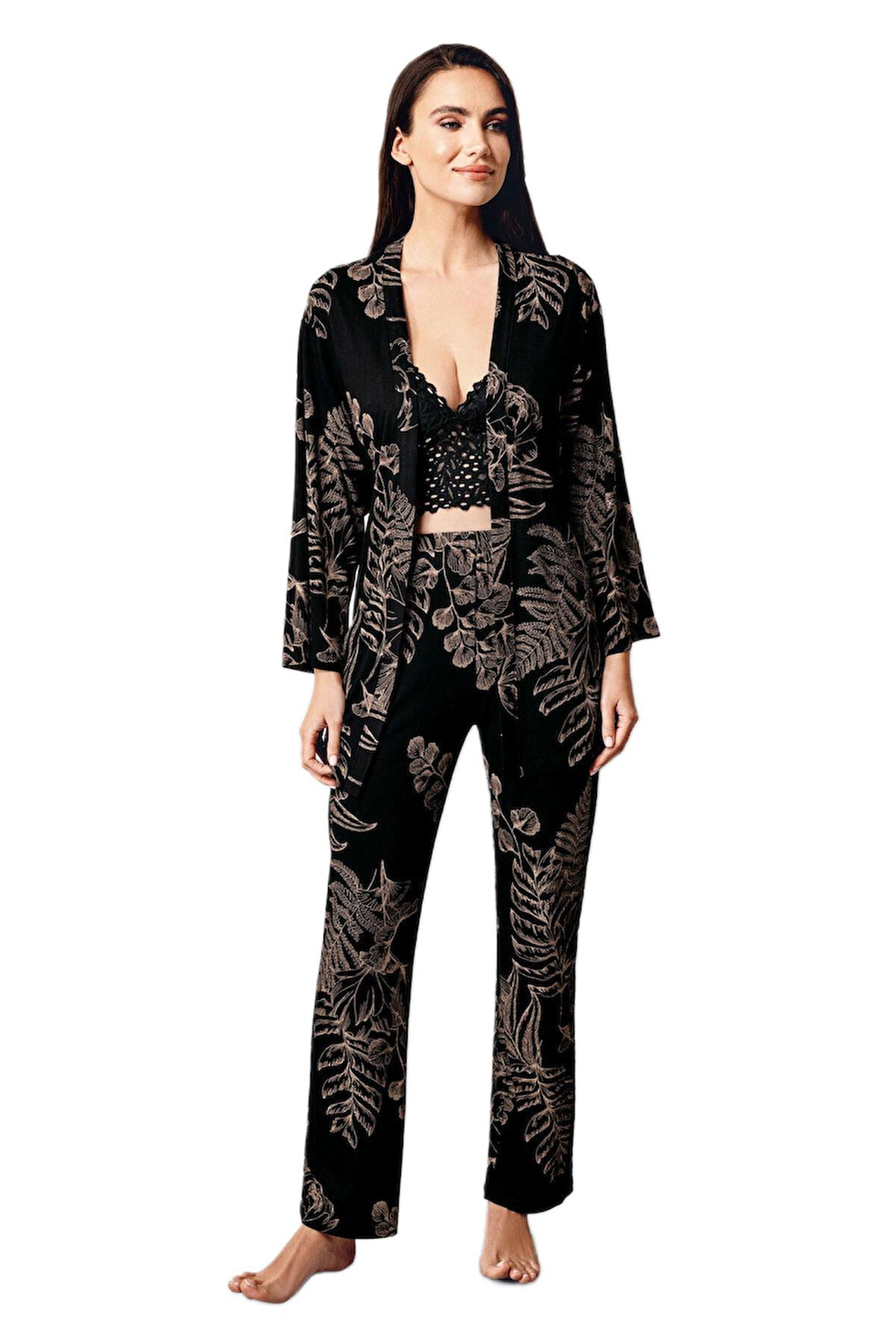 Arnetta Kadın Siyah 3'lü Takım 3442 