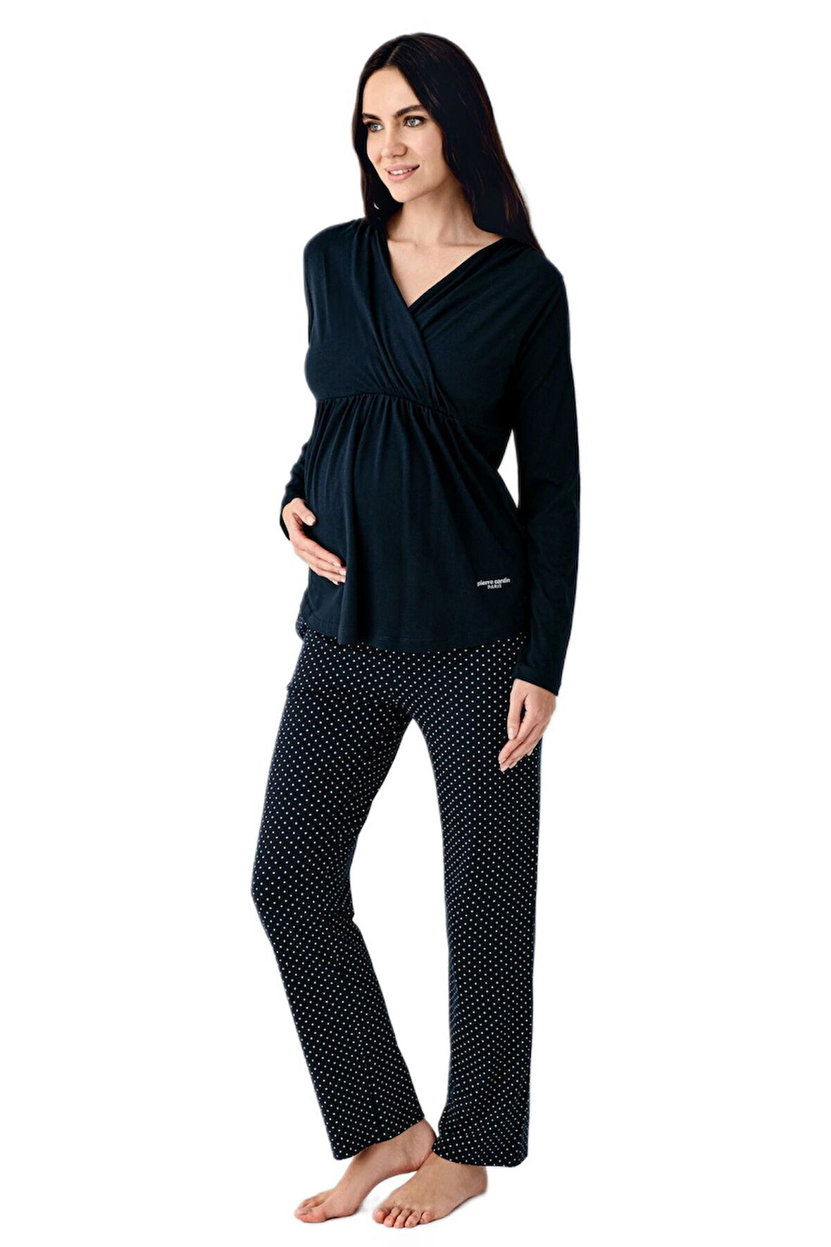 Pierre Cardin Kadın Lacivert Lohusa Pijama Takımı 9094-S