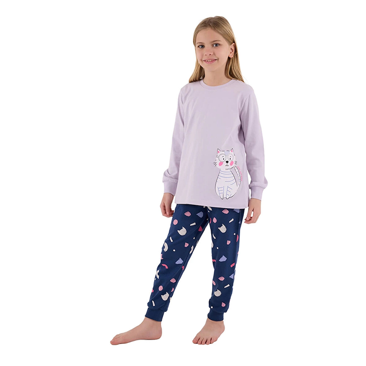 RolyPoly RP3697-G Kız Çocuk Garson Boy İkili Kışlık Pijama Takım