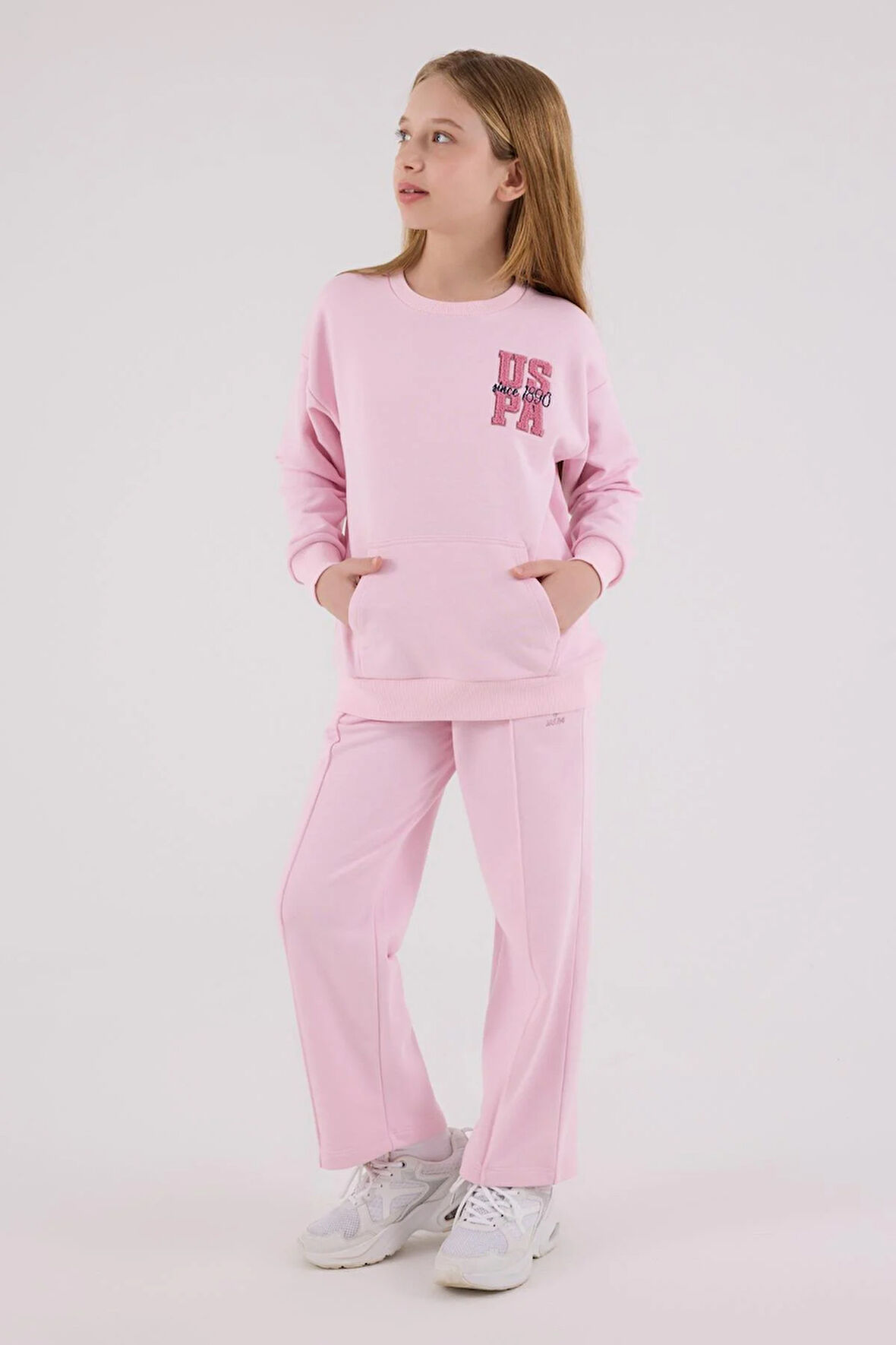 U.S. Polo Assn Kız Çocuk Eşofman Takımı Pembe