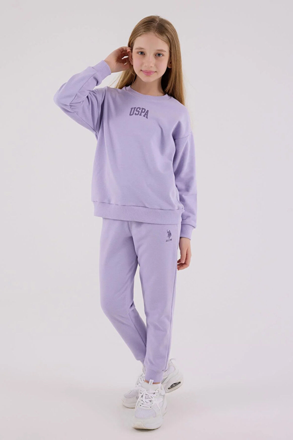 U.S. Polo Assn. Kız Çocuk Eşofman Takımı Açık Lila