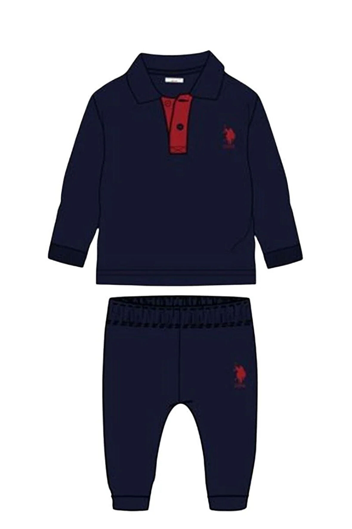 U.S. Polo Assn Erkek Bebek 2 li Takım Lacivert