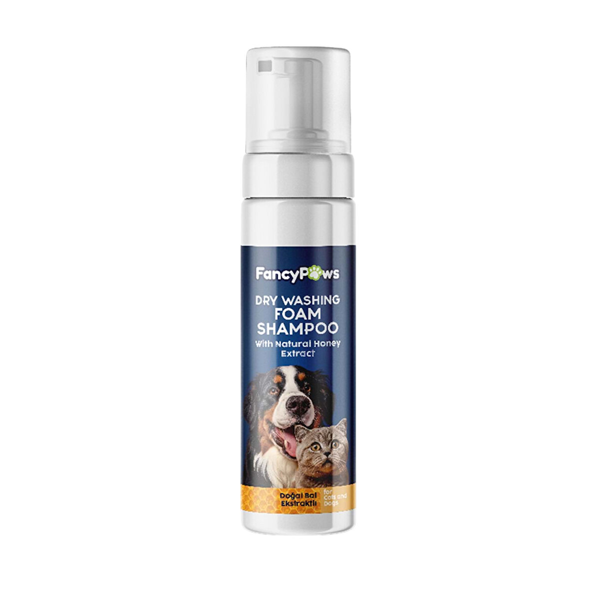 Fancy Paws Dry Washing Foam Shampoo Bal Özlü 200ml