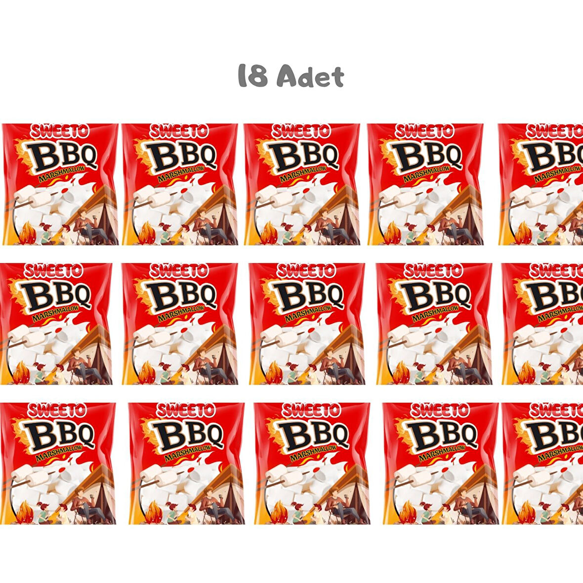 Sweeto BBQ Marshmallow 250 Gr.18 Adet