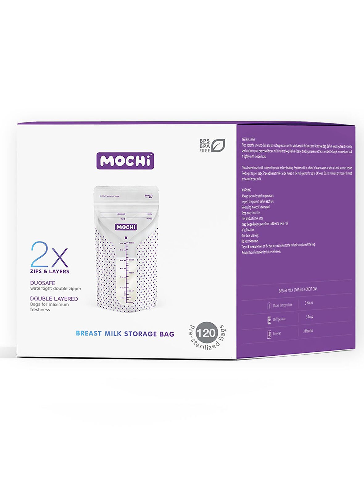 Mochi Anne Sütü Poşeti 200 Ml 120 Adet