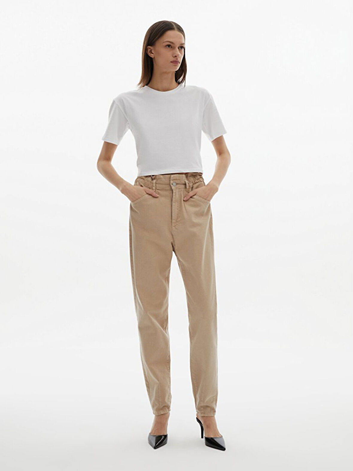 Calıssa B Hıgh Rıse Paper Bag Pantolon