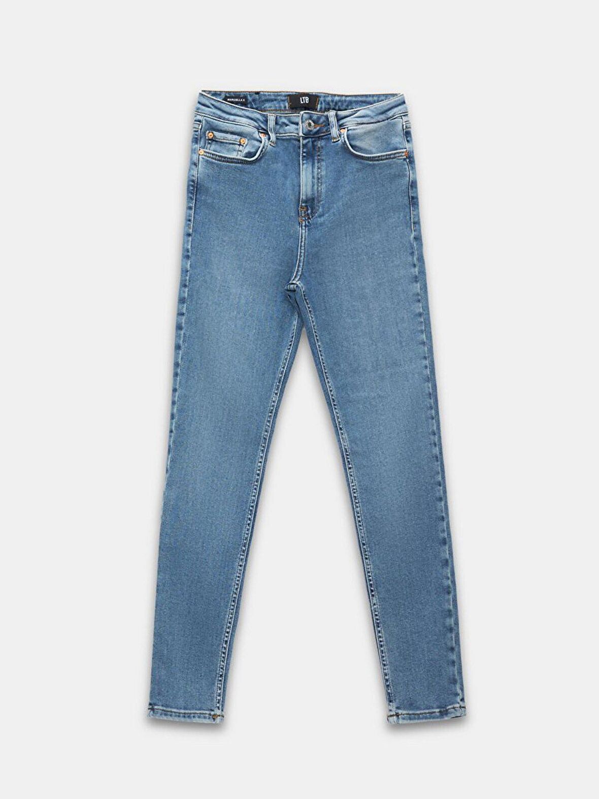 Marcella X Yüksek Bel Dar Paça Skınny Jean Pantolon