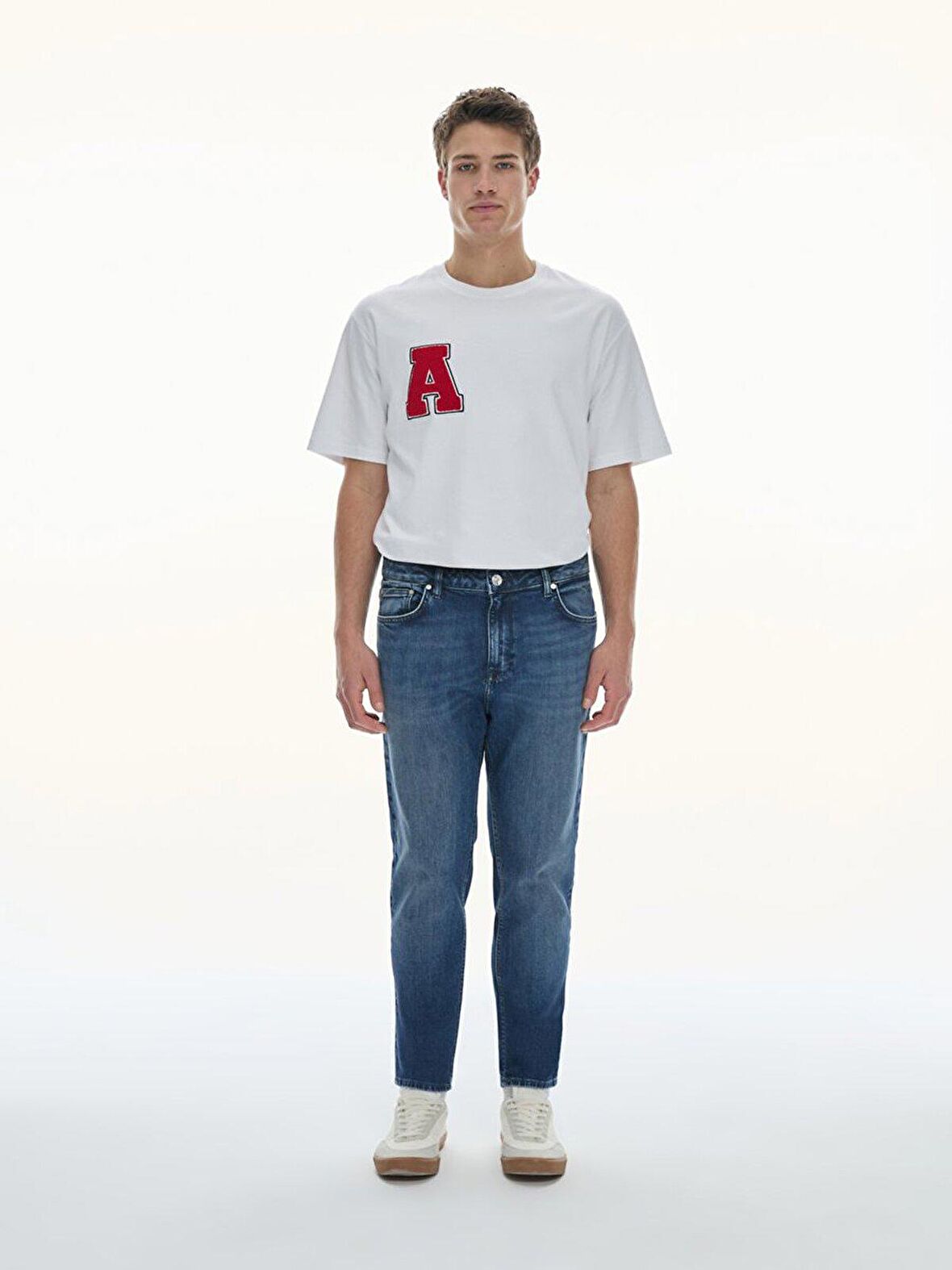 Alessıo Normal Bel Dar Paça Tapered Jean Pantolon