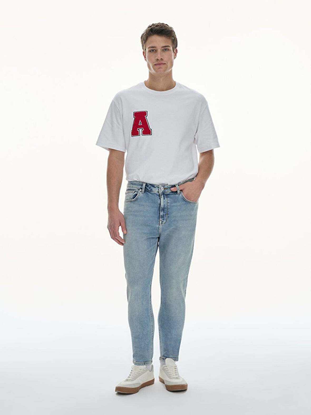 Alessıo Normal Bel Dar Paça Tapered Jean Pantolon