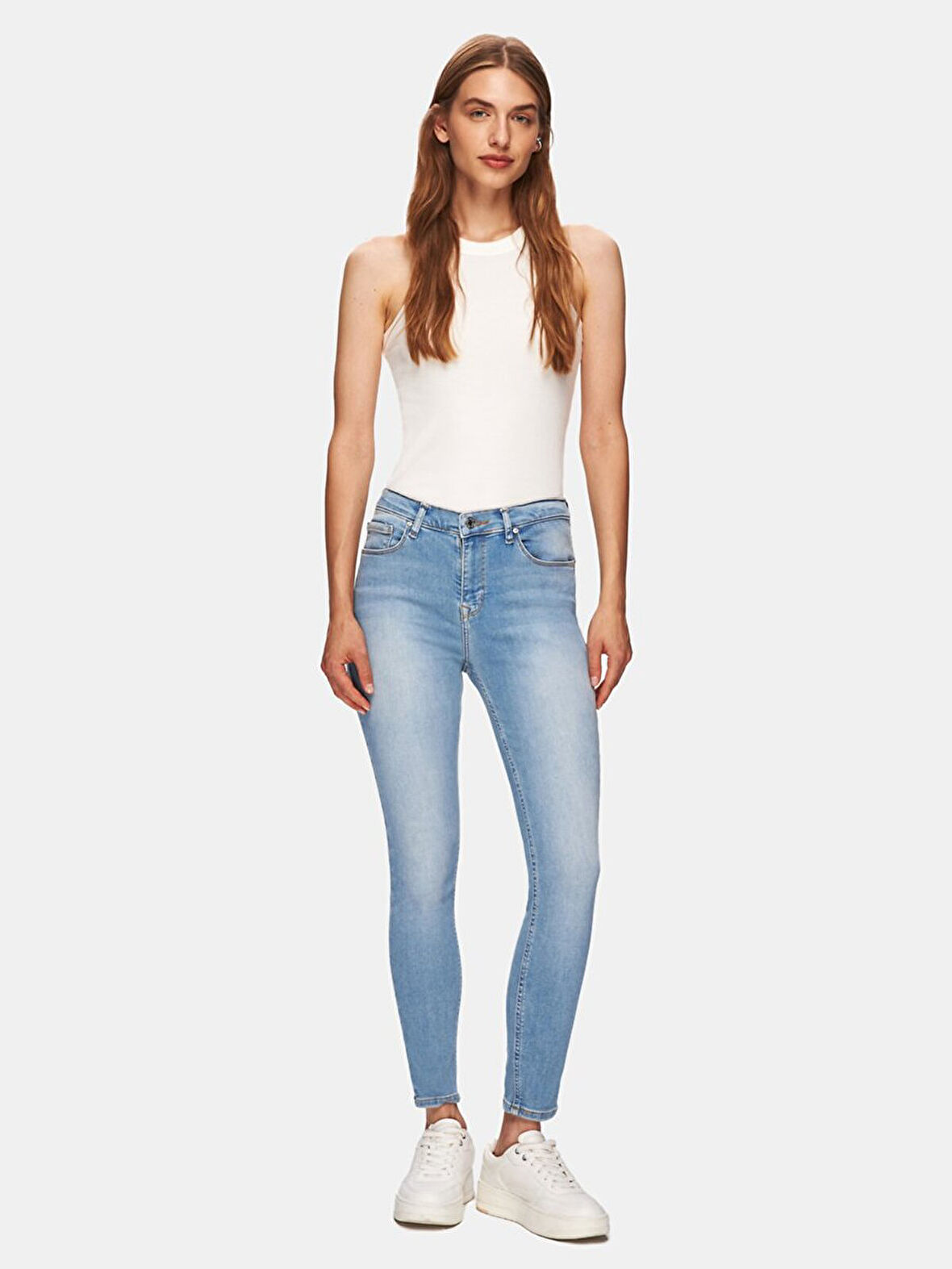 Tanya X Normal Bel Dar Paça Skınny Jean Pantolon