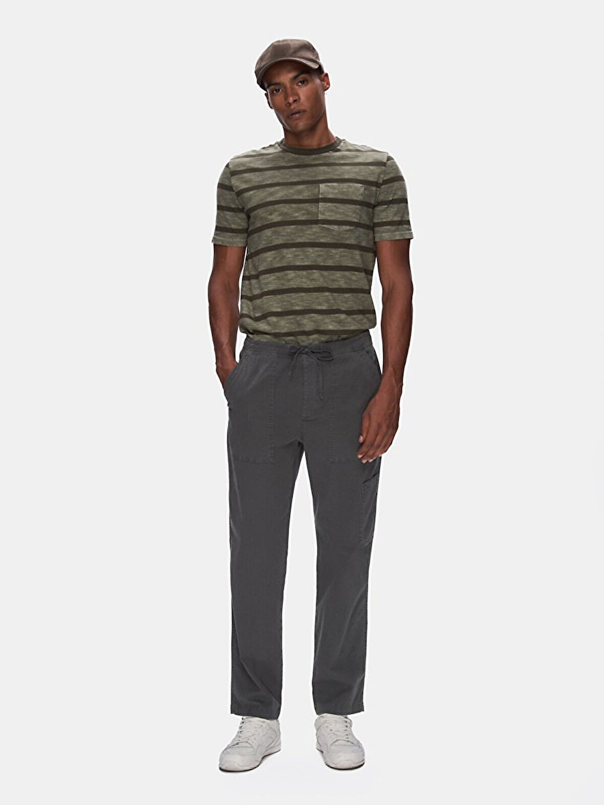 Düz Paça Gabardin Antrasit Pantolon