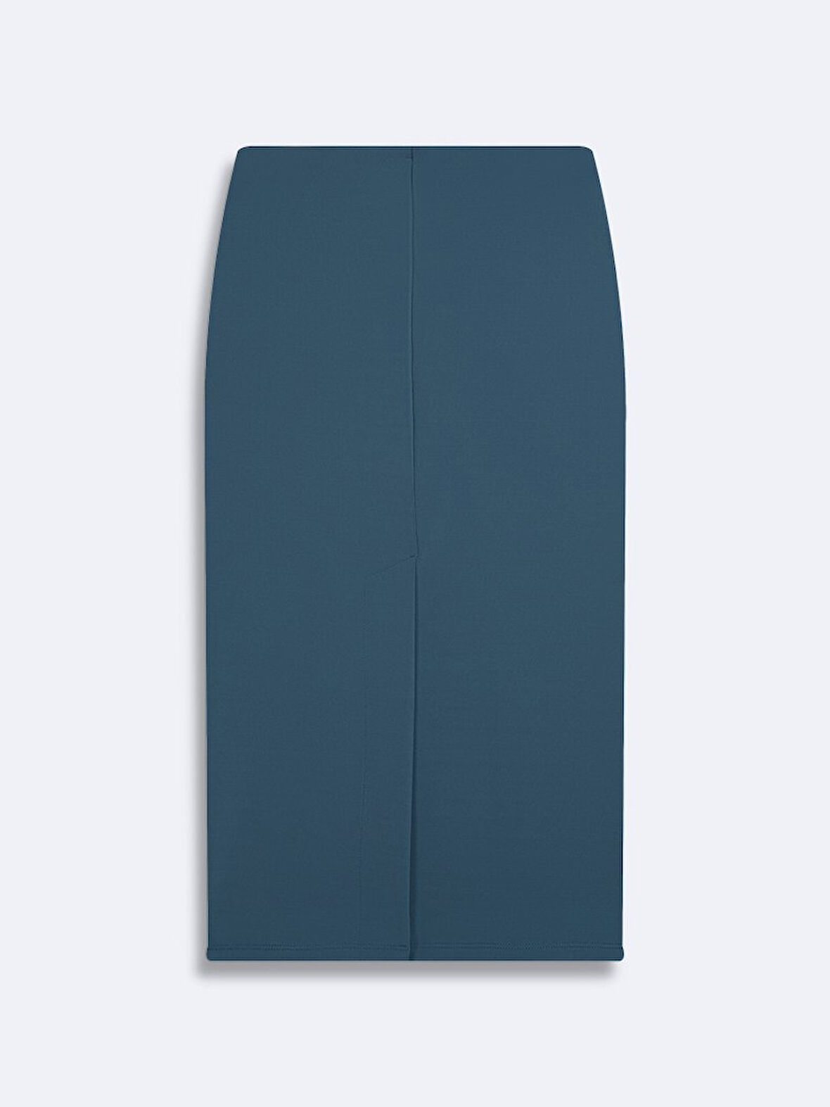 Yüksek Bel Midi Mavi Kahve Rengi Etek