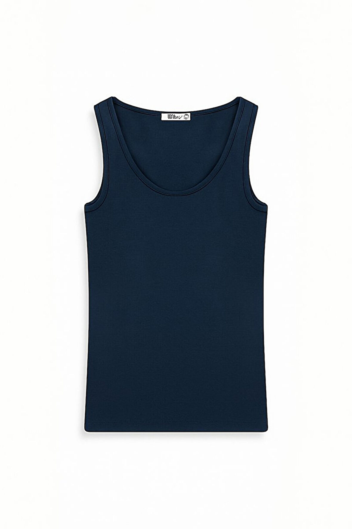 Kolsuz U Yaka Basıc Lacivert Atlet