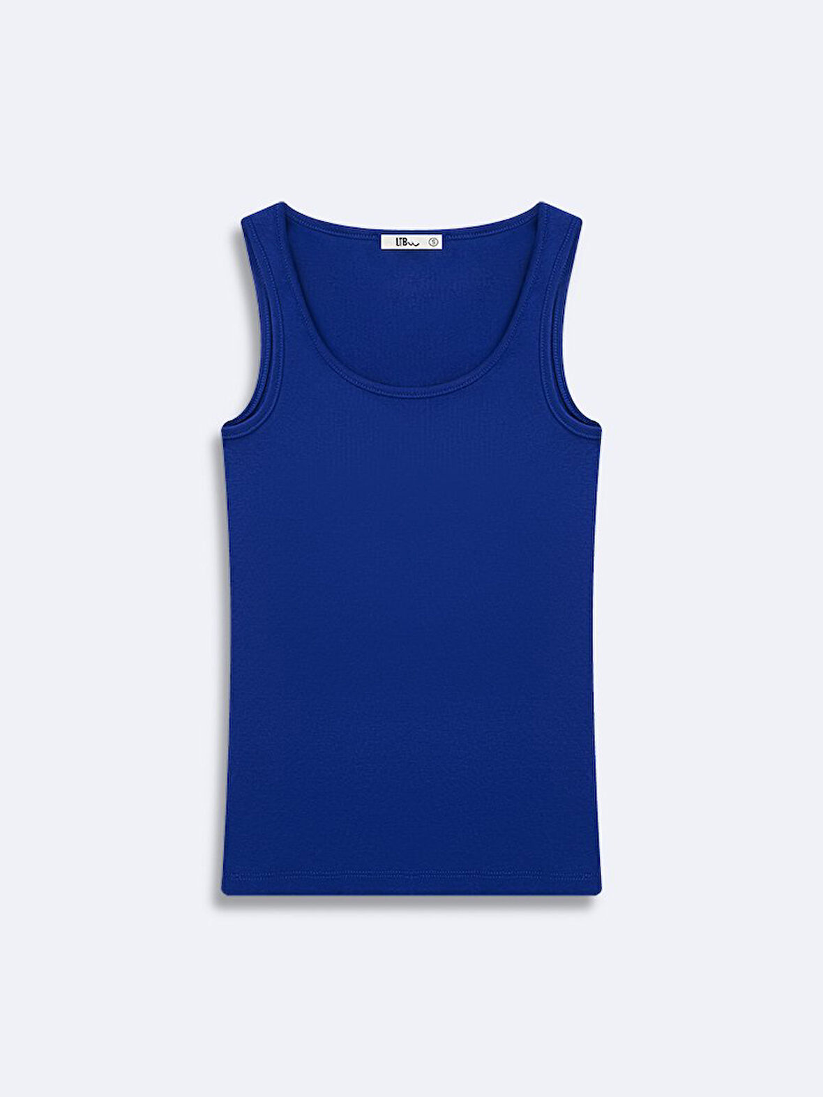 Kolsuz U Yaka Basic Mavi Atlet