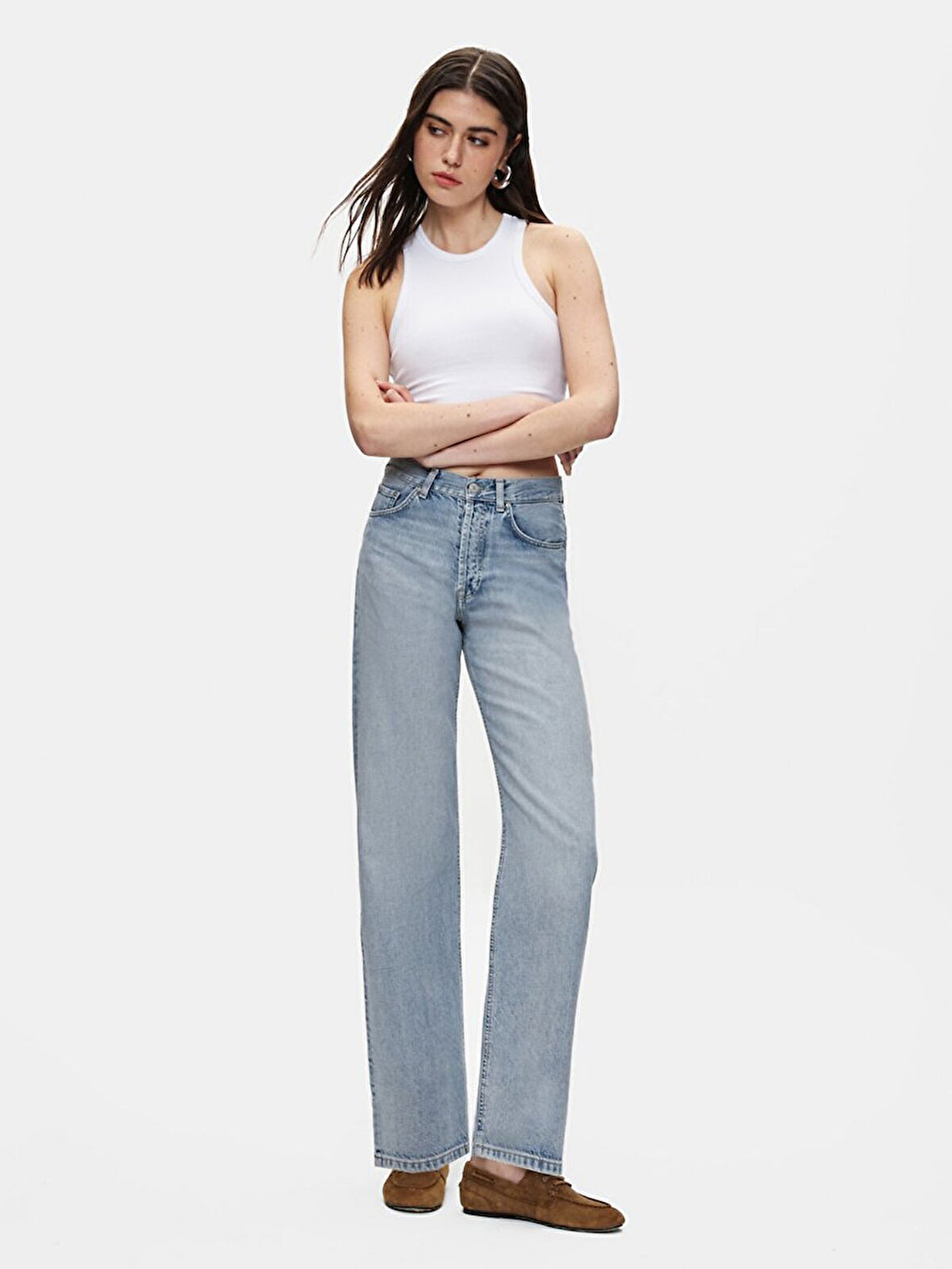 Vanetta Düz Paça Yüksek Bel Jean Pantolon