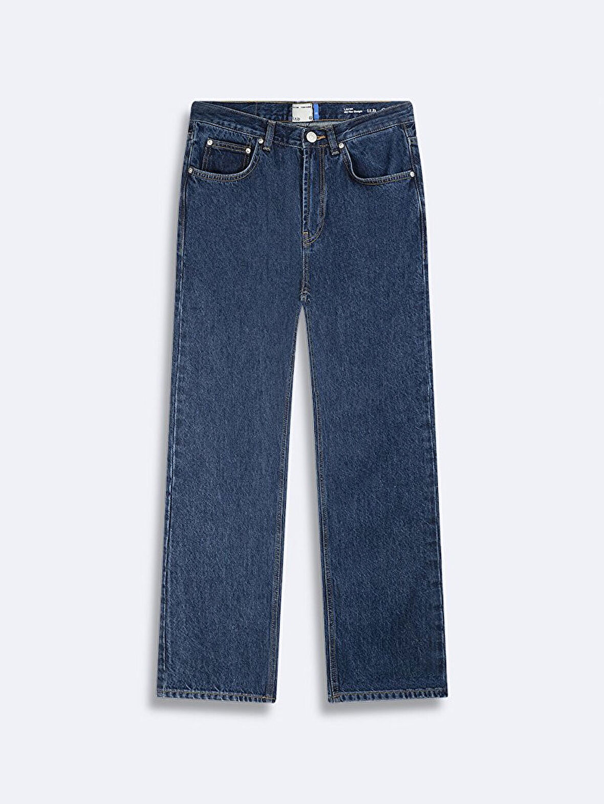 Lıoren Düz Paça Orta Bel Jean Pantolon