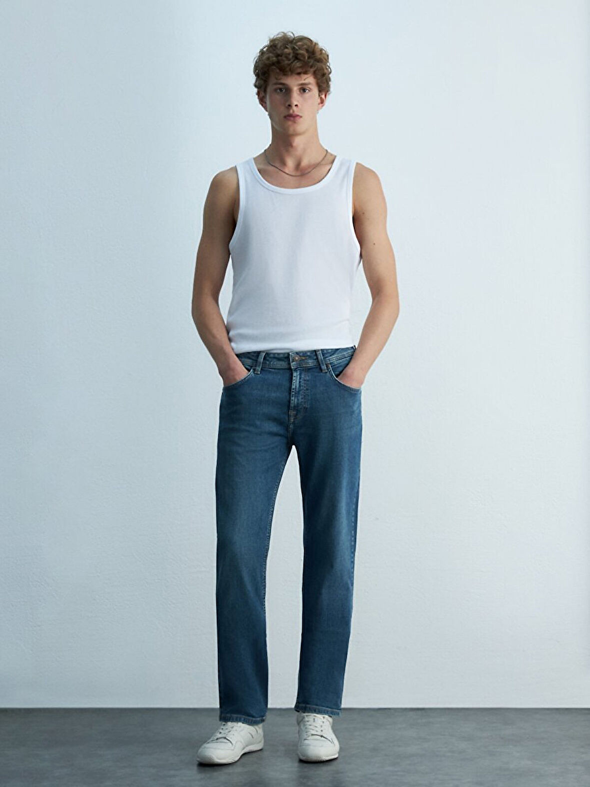 Paul P Düz Paça Orta Bel Jean Pantolon