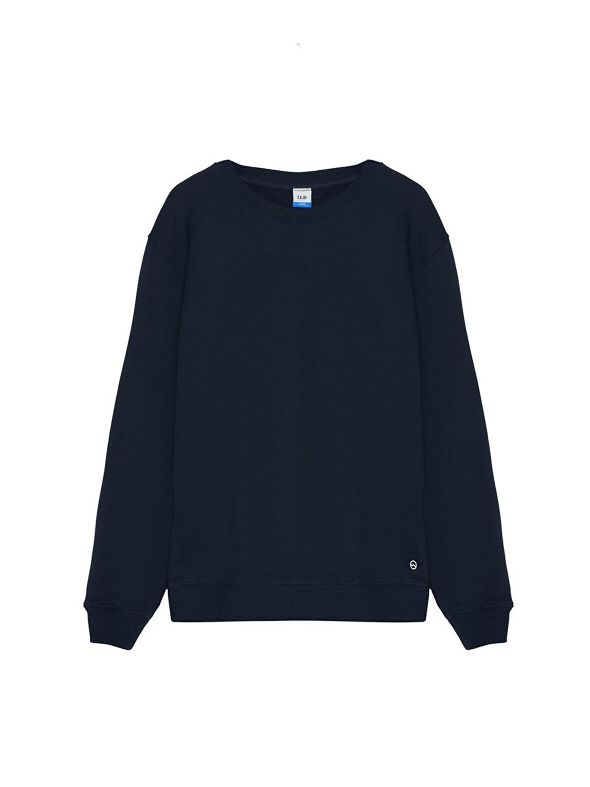 Uzun Kollu Sıfır Yaka Basic Lacivert Sweatshırt