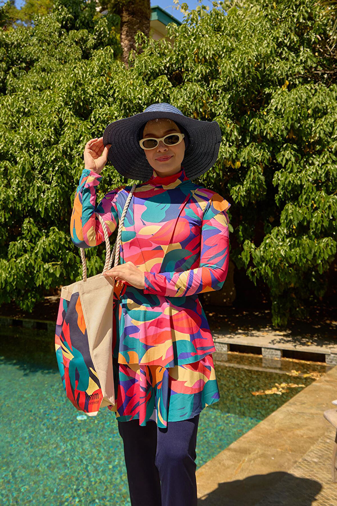 Tesettür Mayo Likralı Fulya Model Pembe Rüyası