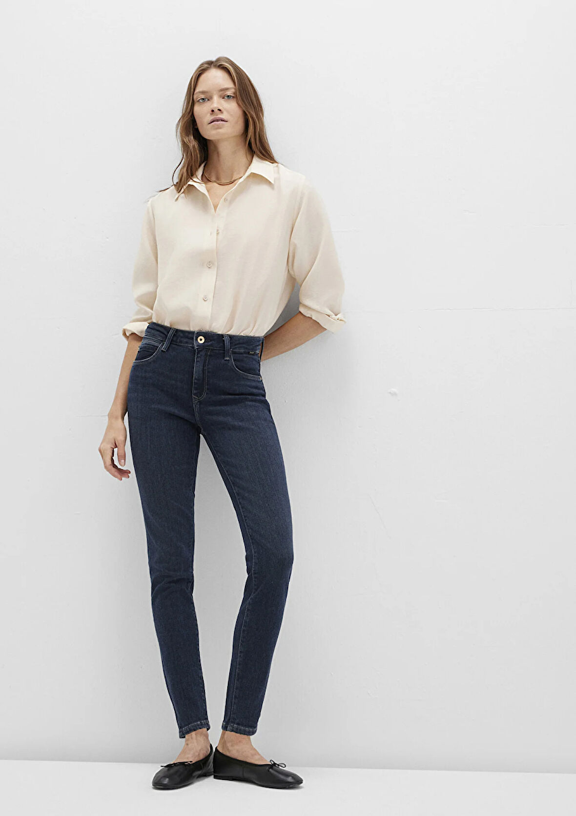 Tess Gold Premium Gölgeli Indigo Lacivert Jean Pantolon 100328-85607