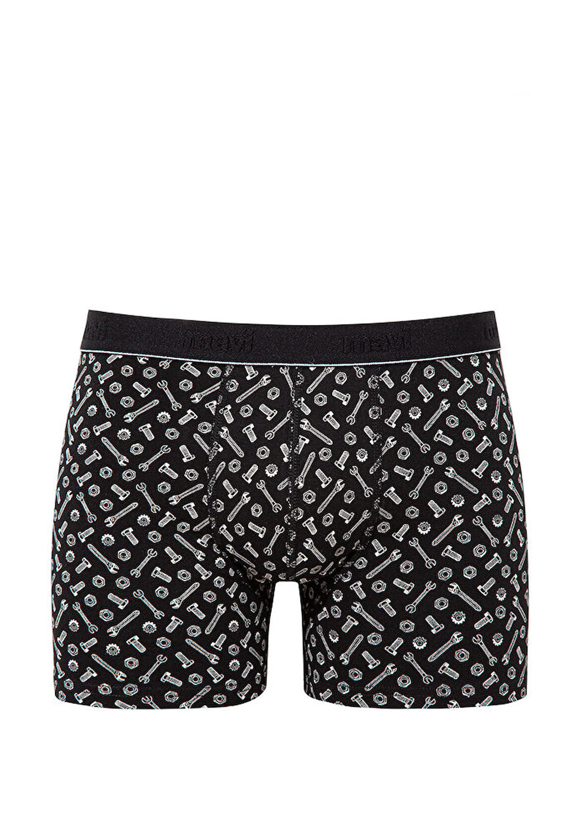 Mavi Baskılı Siyah Boxer 0910444-85857