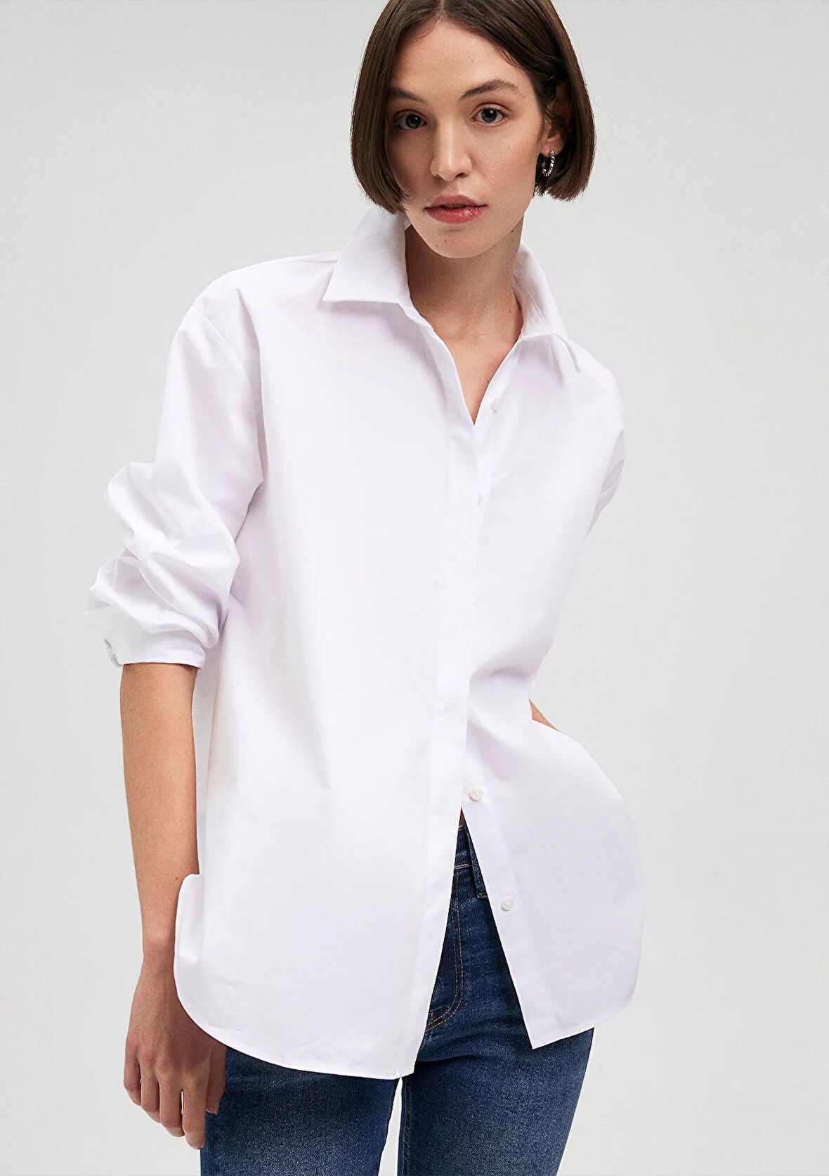 Mavi Beyaz Gömlek 1210675-620