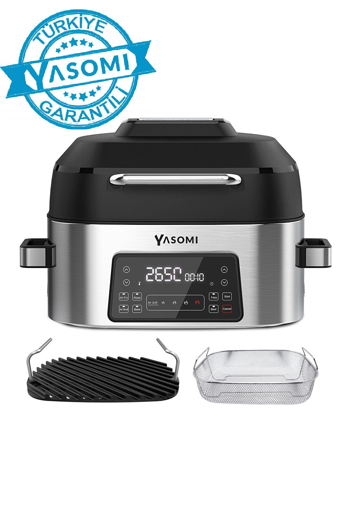 Yasomi Y75 6.2 lt Yağsız Airfryer Siyah - Gri