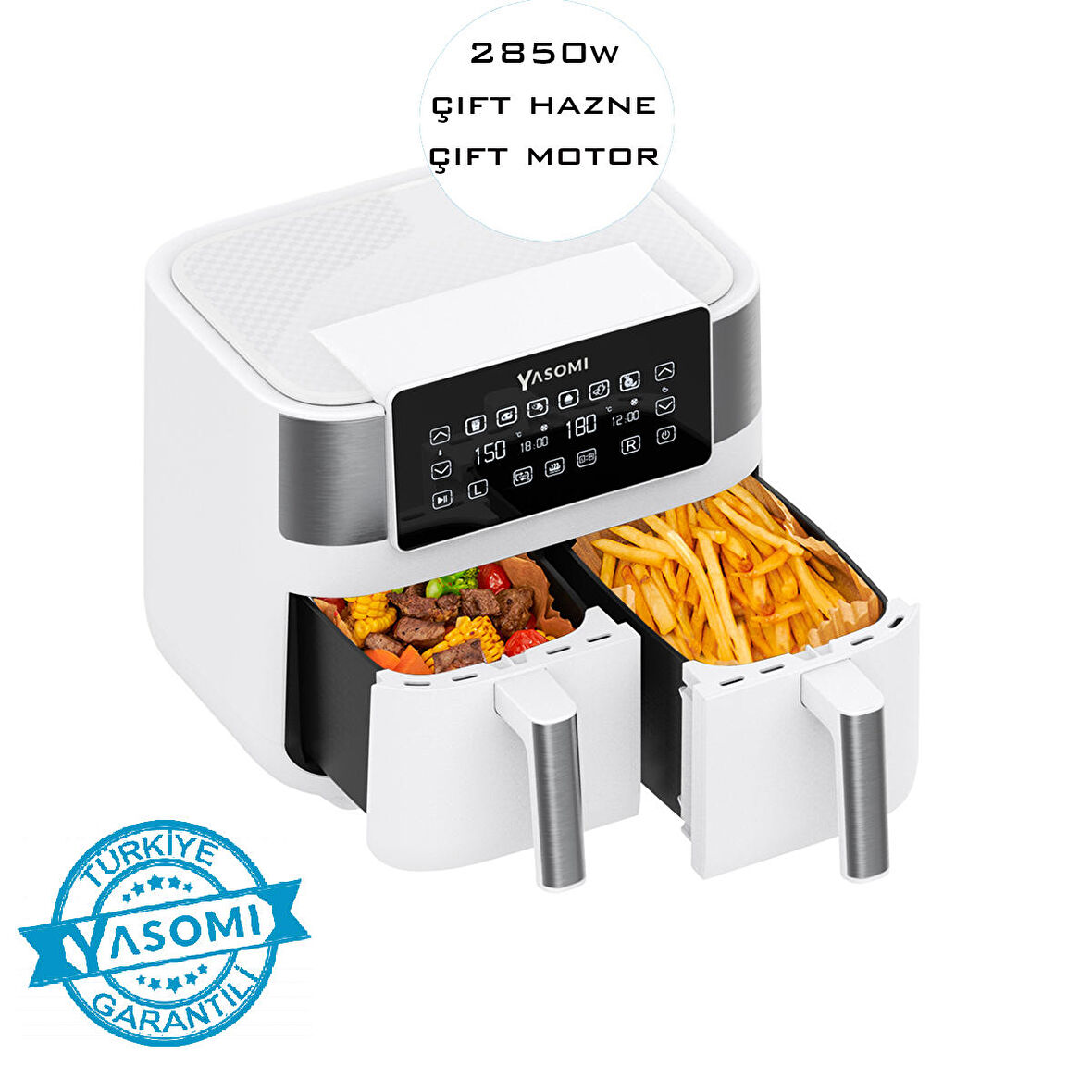 Yasomi Y80 8 lt Yağsız Airfryer Beyaz