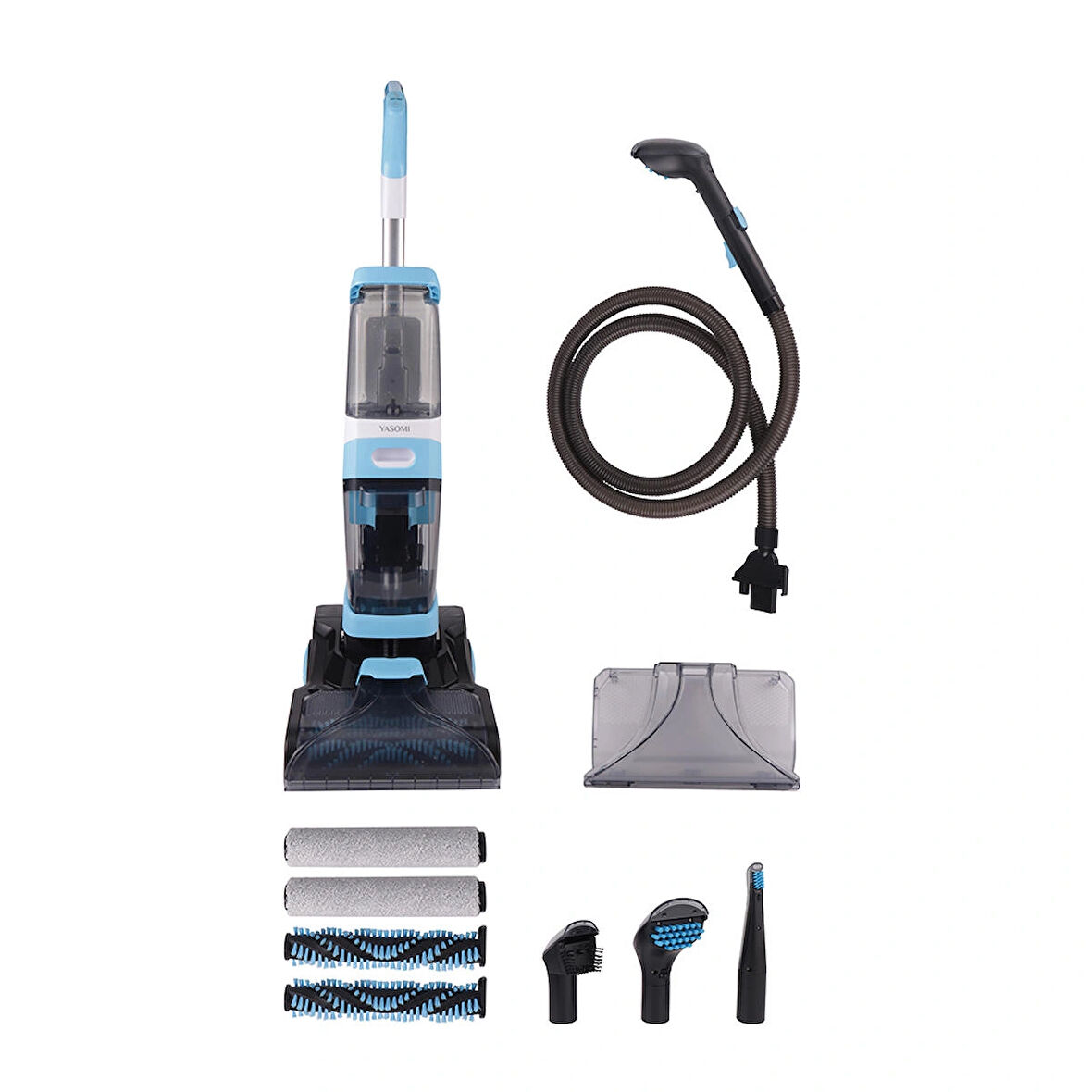 Yasomi T20 Pro HydroStream 1000W Buhar Fonksiyonlu Dikey Halı Yıkama Koltuk Yıkama ve Buharlı Paspas Makinesi