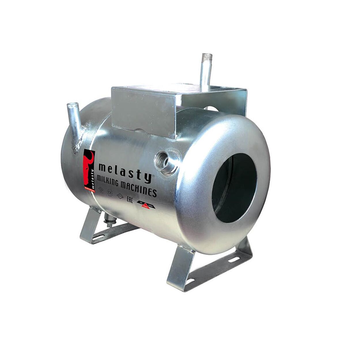 Melasty Süt Sağma Makinesi 18 Litre Yağlı Tip Vakum Tankı (Universal Model) (Galvaniz Kaplı)