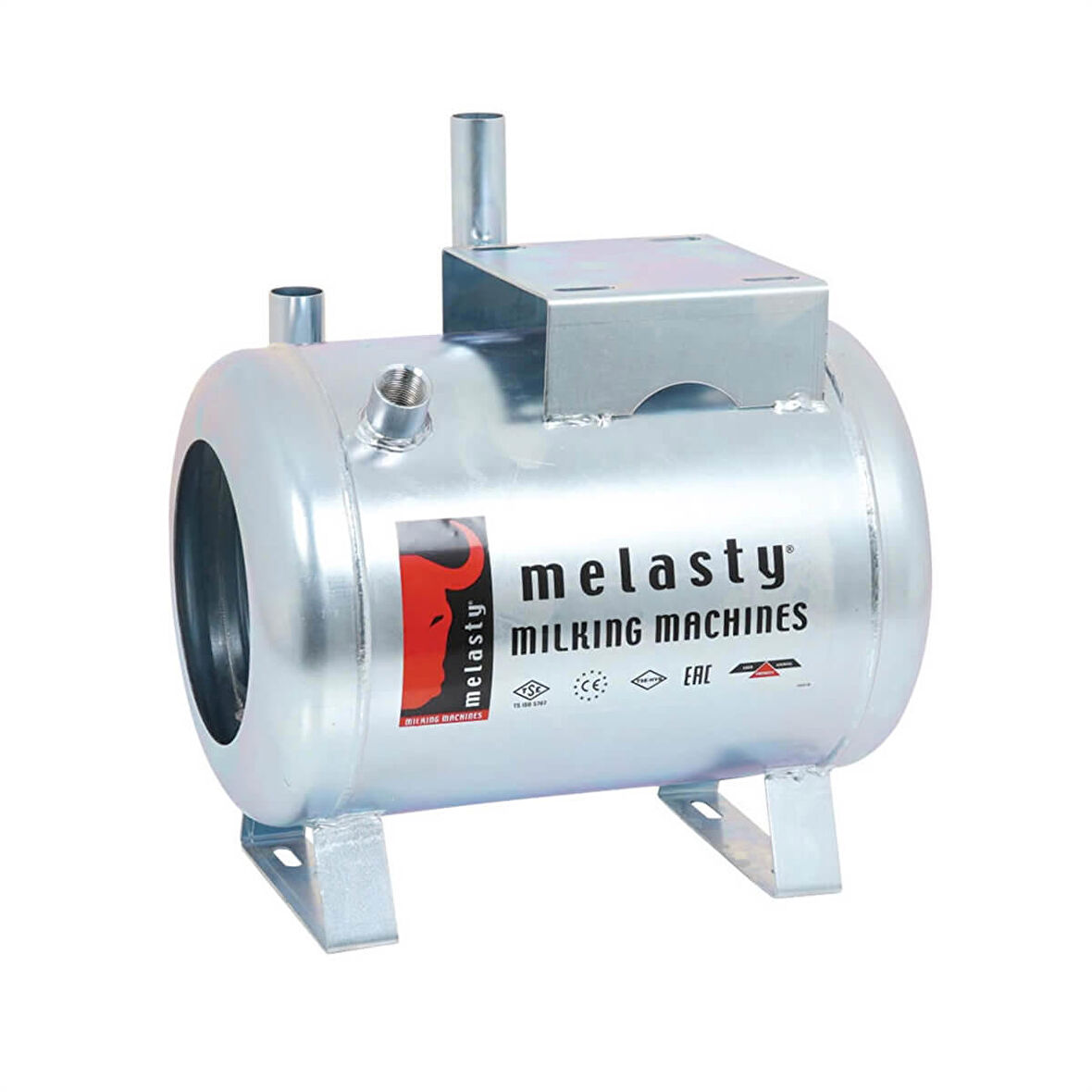 Melasty Süt Sağma Makinesi 18 Litre Kuru Tip Vakum Tankı (Melasty Model) (Galvaniz Kaplı)