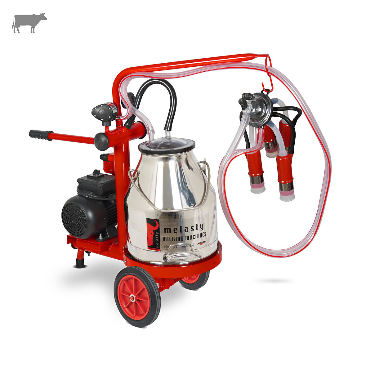 Melasty Ecomini Last Point Tekli İnek Süt Sağma Makinesi (Paslanmaz Güğüm-Silikon) (Kuru)