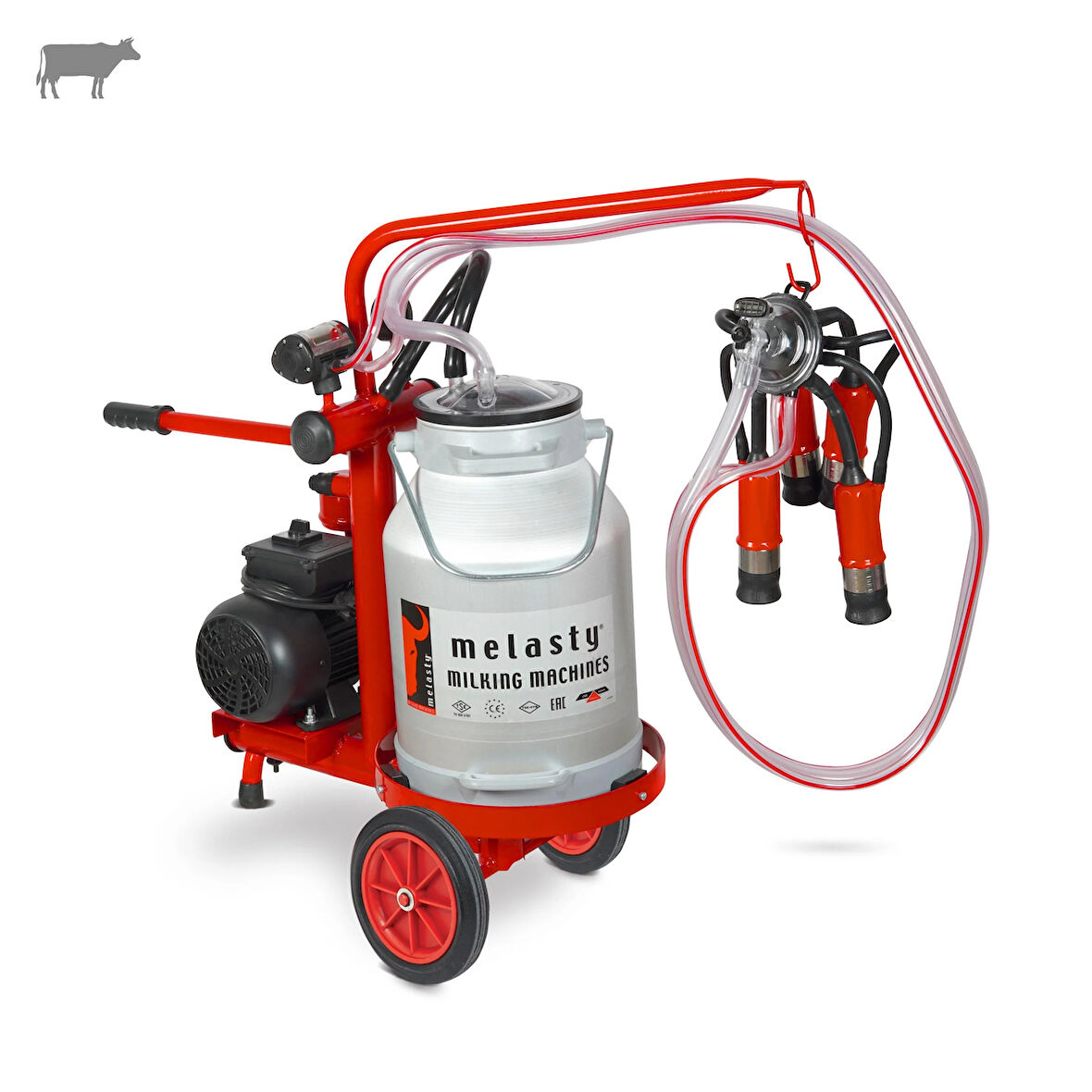 Melasty Ecomini Last Point Tekli İnek Süt Sağma Makinesi (Alüminyum Güğüm-Kauçuk) (Kuru)