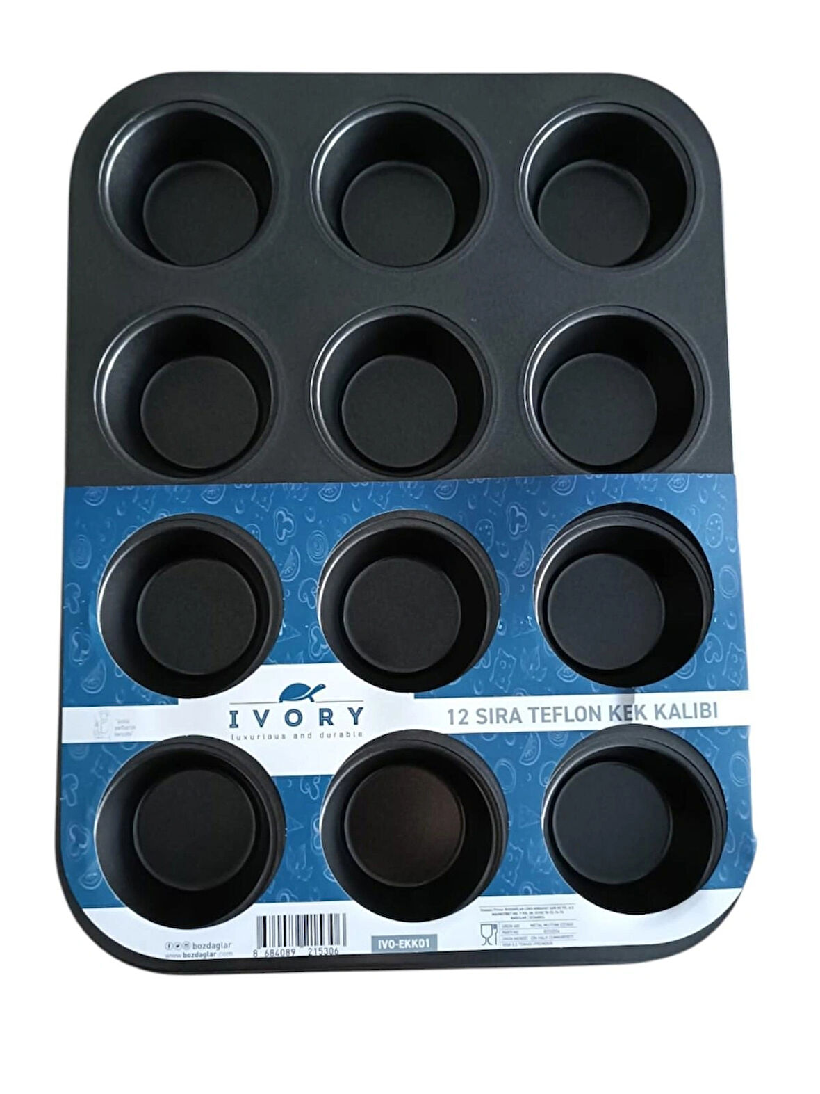 ıvory 12'li Muffin Kalıbı Teflon