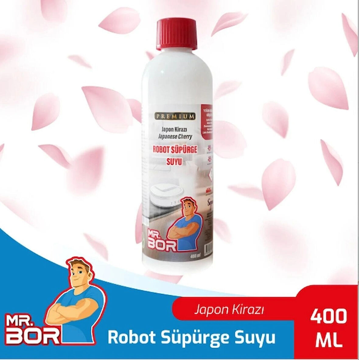 MR.BOR Akıllı Robot Süpürge Suyu 400 Ml.japon Kirazı