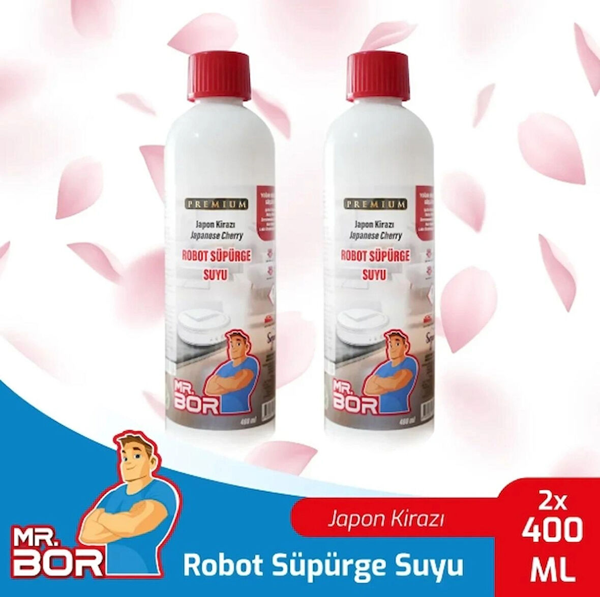 MR.BOR Akıllı Robot Süpürge Suyu 400 Ml. Japon Kirazı