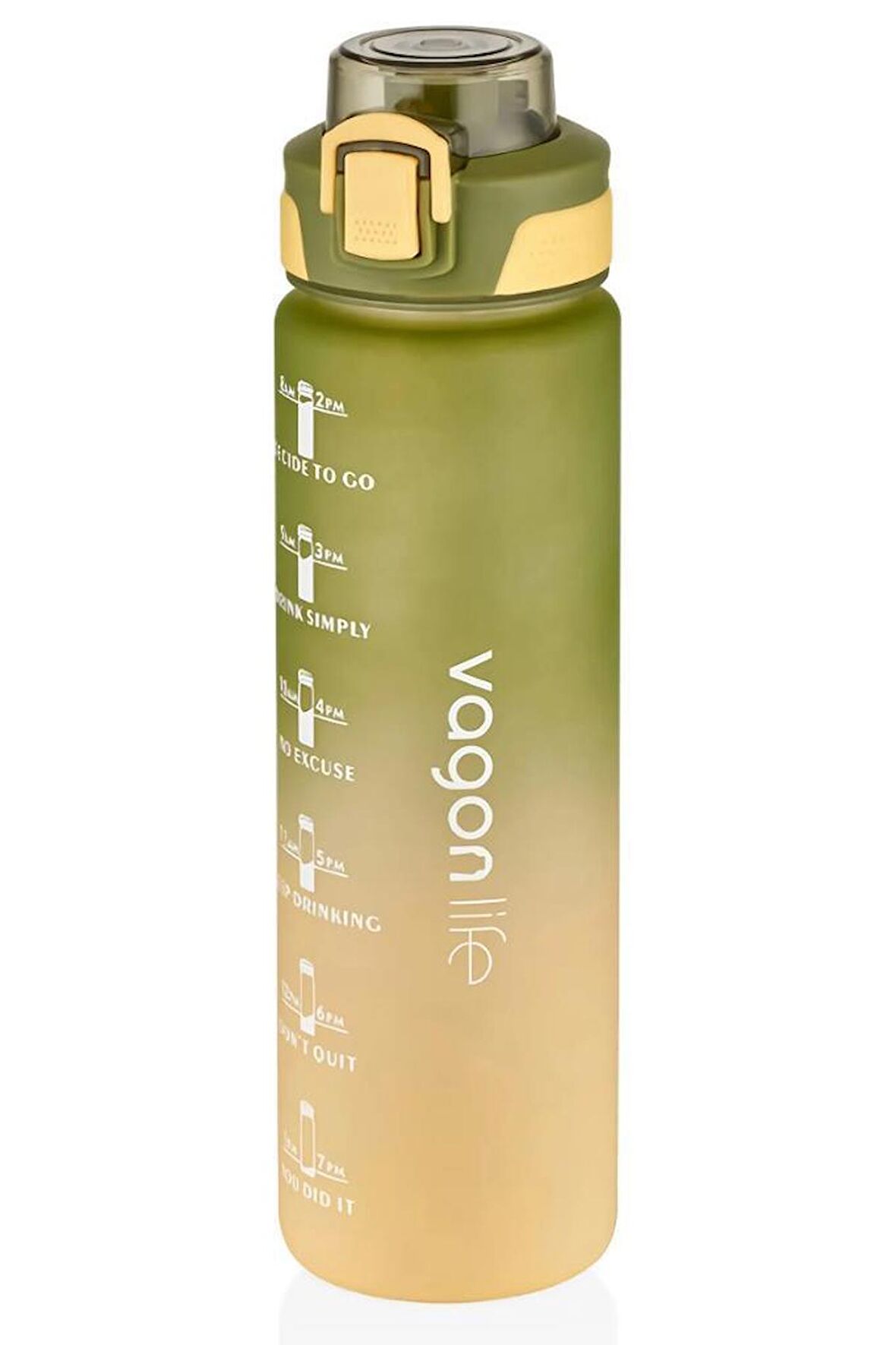 Vagonlife Motivasyon Su Matarası 1000Ml Yeşil