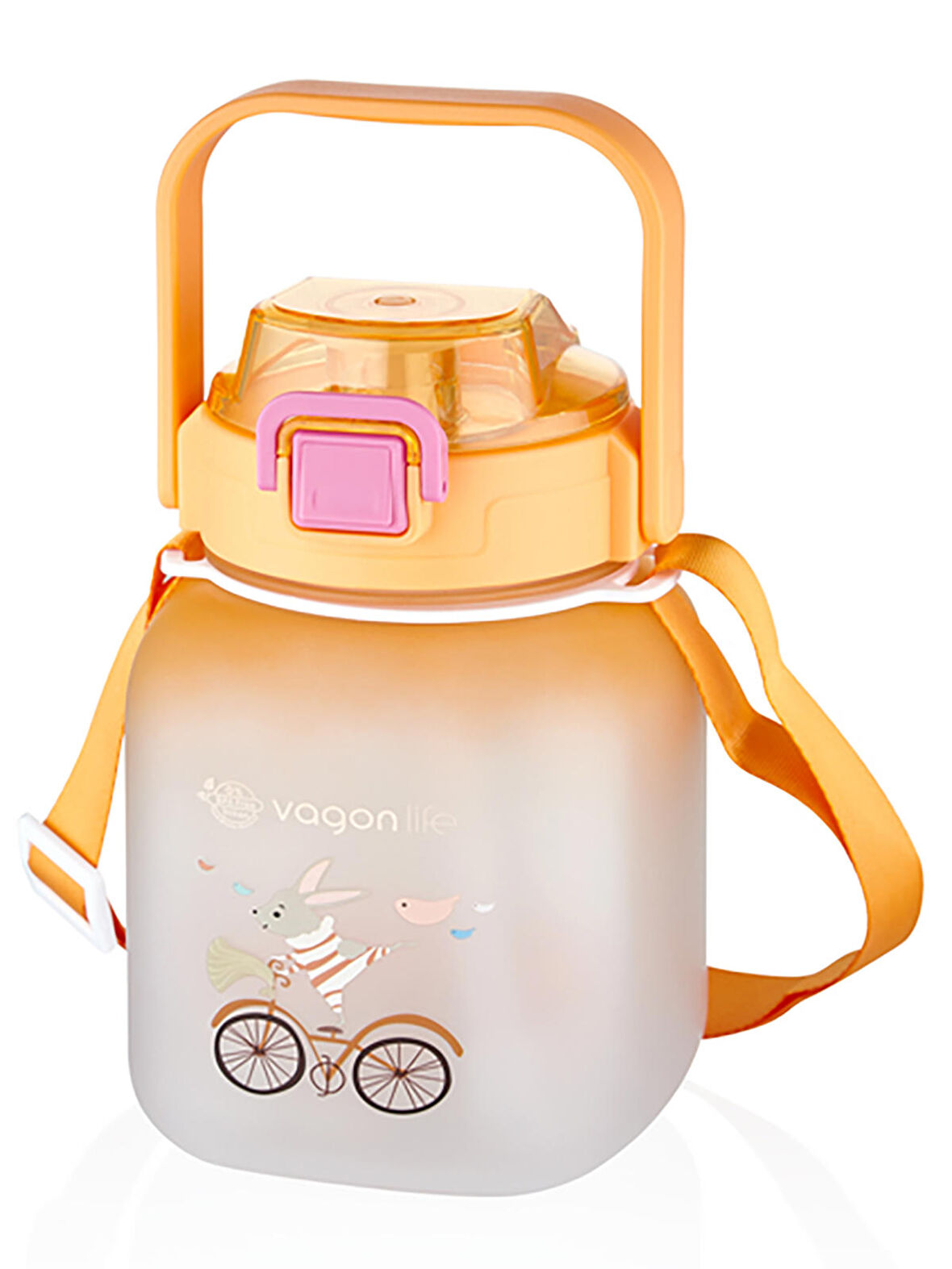 Vagonlife Tritan Pipetli Matara 1100 ml Turuncu