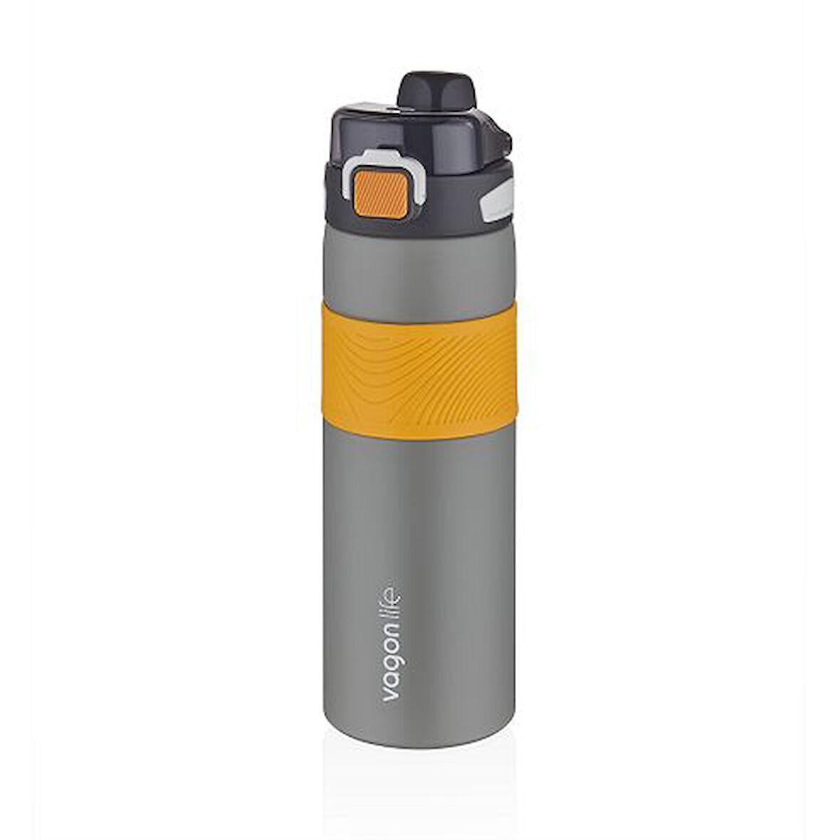 Vagonlife VGN032 800ml Gri Çelik Matara Tek Kapak Çift Kullanım