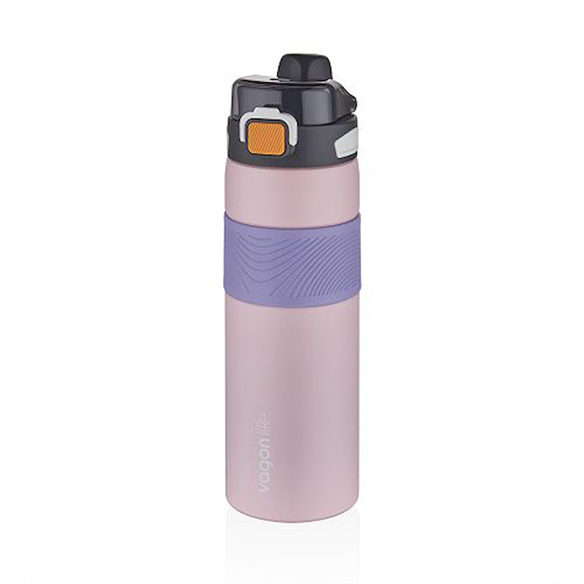 Vagonlife VGN032 800ml Pembe Çelik Matara Tek Kapak Çift Kullanım