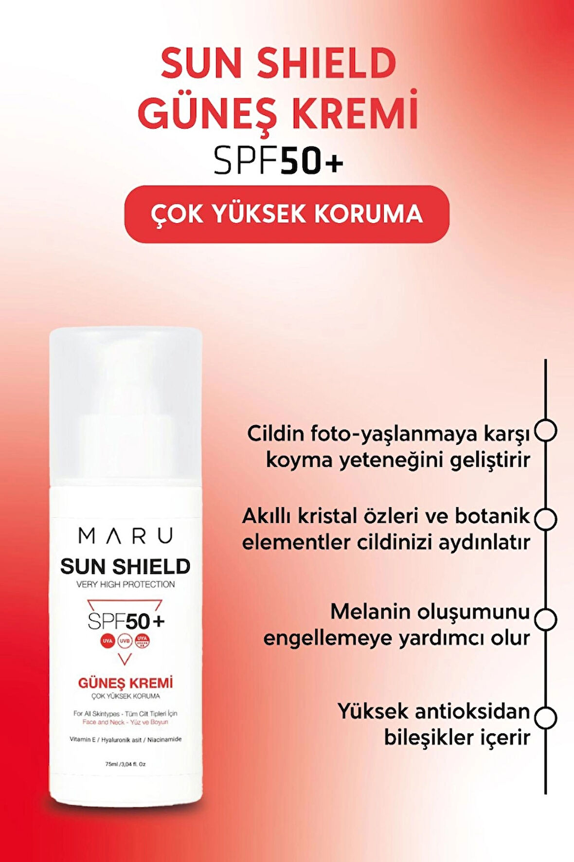 Maru Sun Shıeld Güneş Kremi 75 ml 8684091008408