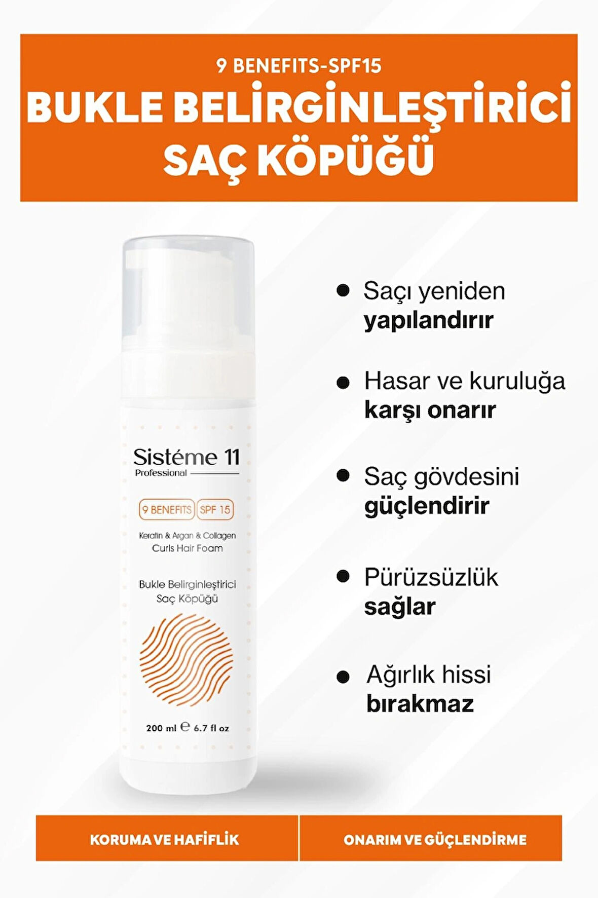 Sisteme 11 Bukle Belirginleştirici Köpük 200 ml 8684091008972