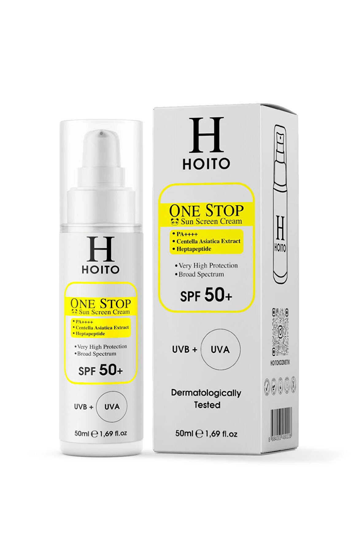 Hızlı Emilen Yapışkanlık Hissi Bırakmayan Güneş Koruyucu SPF50+/PA++++50ml-One Stop Sun Screen Cream