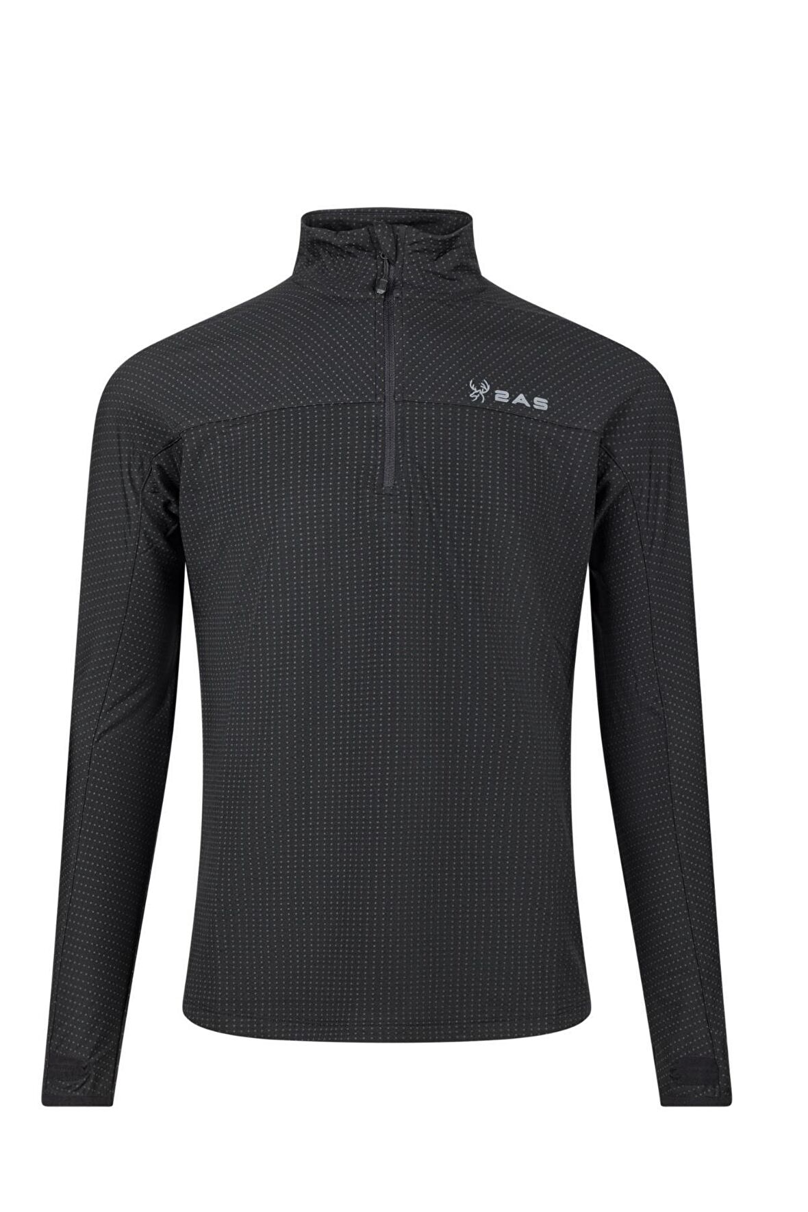 2AS Kolima Yarım Fermuarlı Sweatshirt Siyah