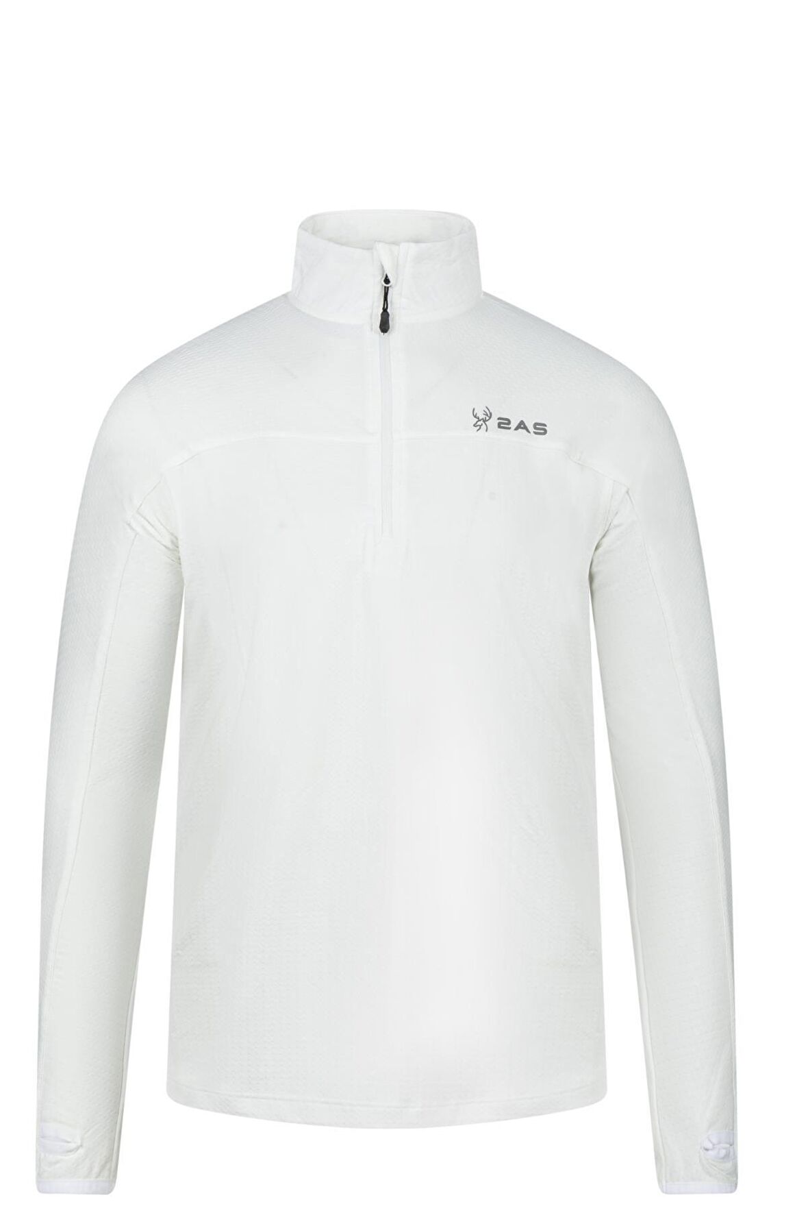 2AS Kolima Yarım Fermuarlı Sweatshirt Beyaz