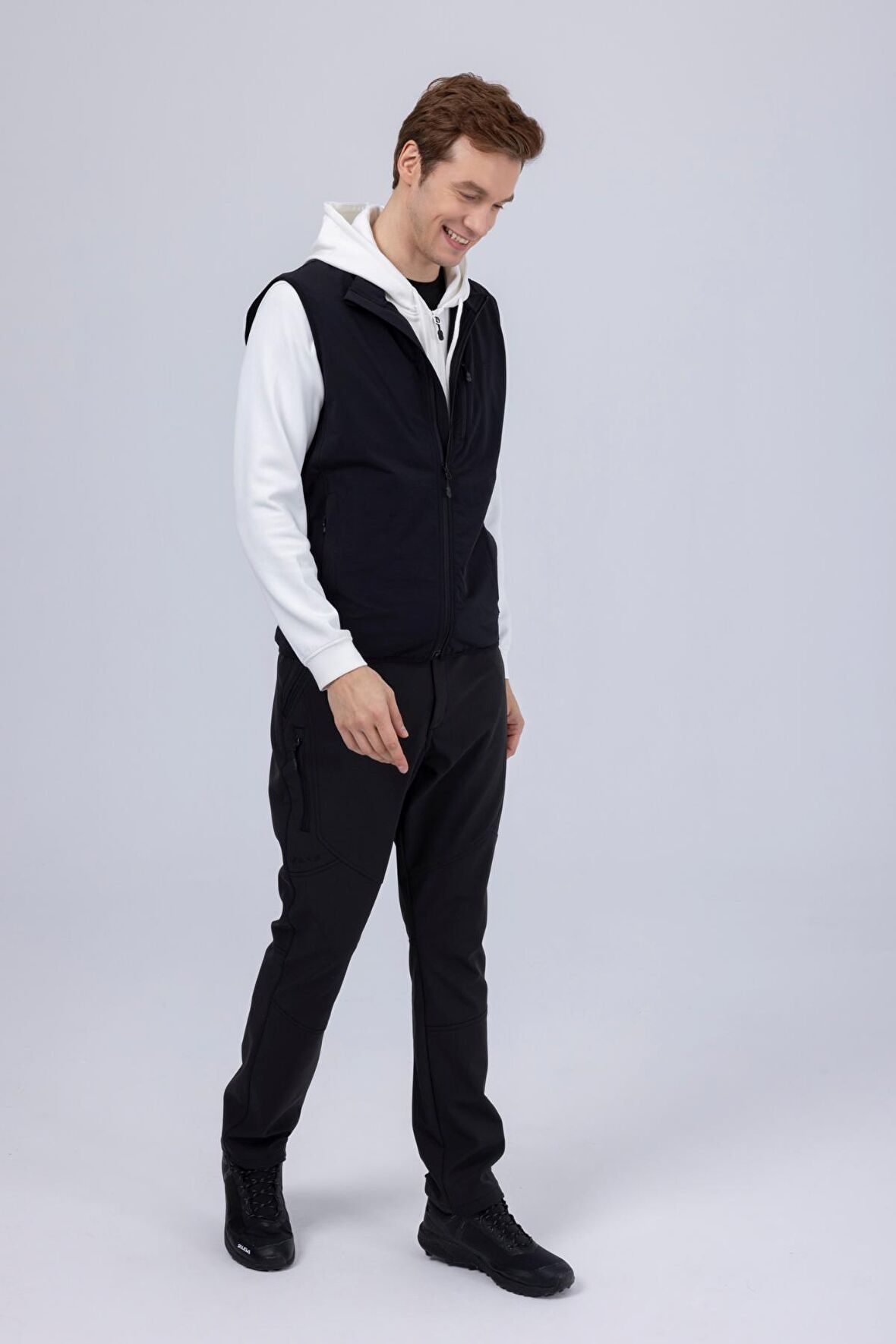 2AS Wayne Merino Yünlü Unisex Yelek Siyah