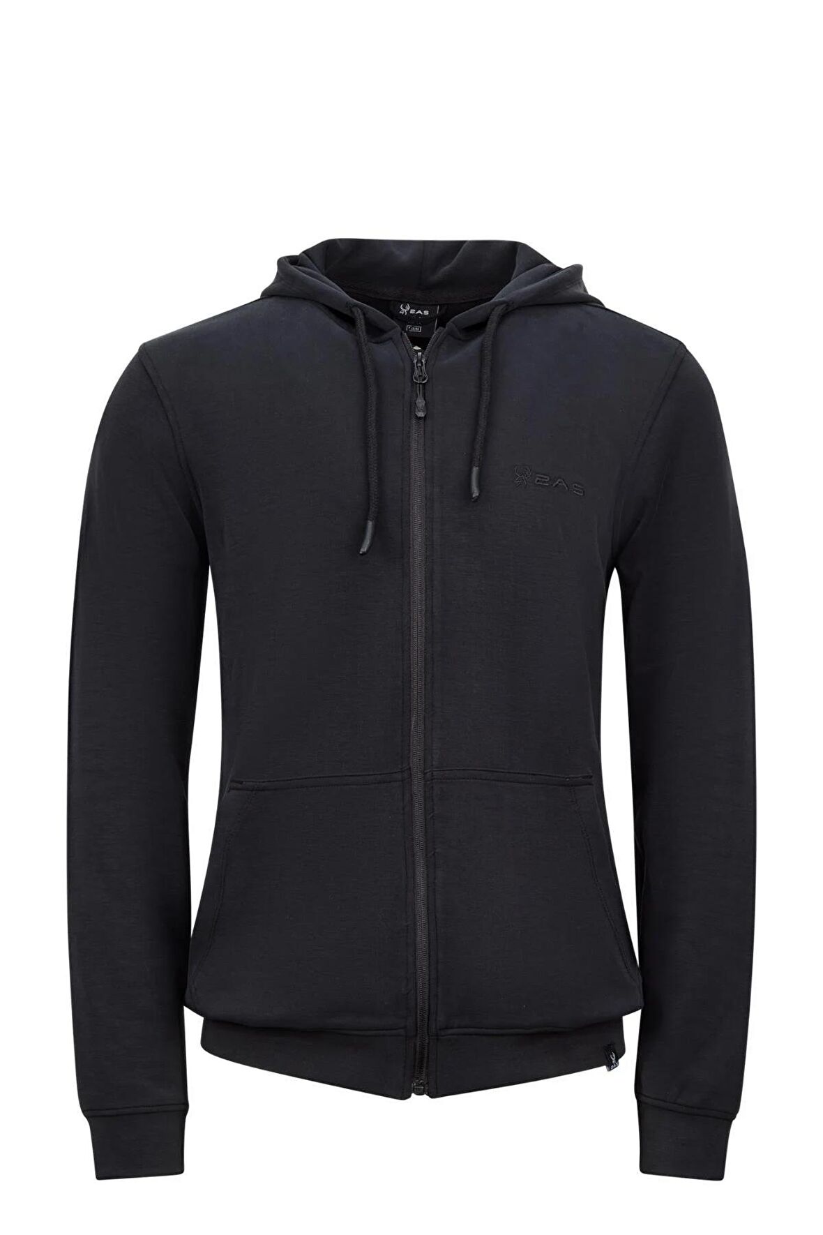 2AS Orgeen Kapşonlu Tam Fermuarlı Sweatshirt Siyah