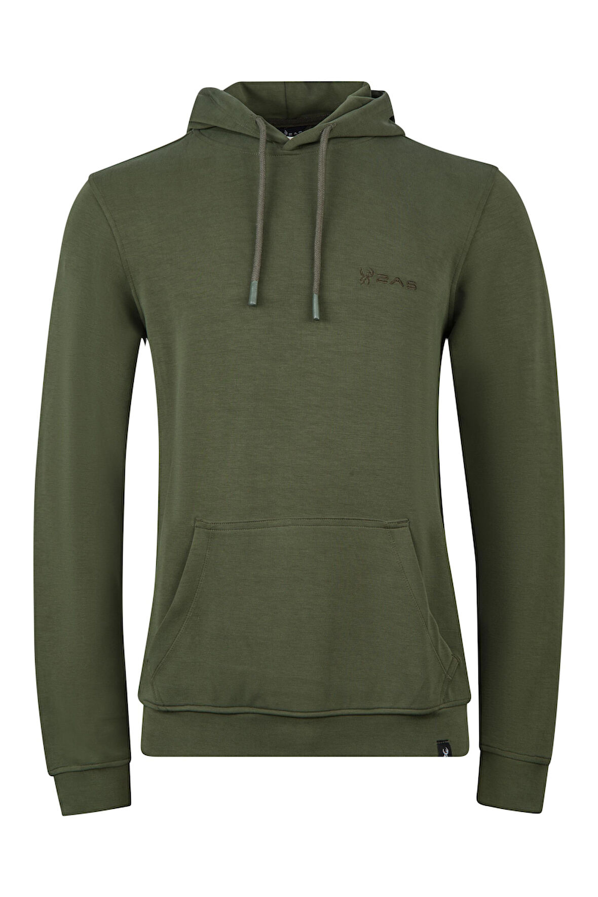 2AS Ozwet Kapşonlu Sıfır Yaka Sweatshirt Haki