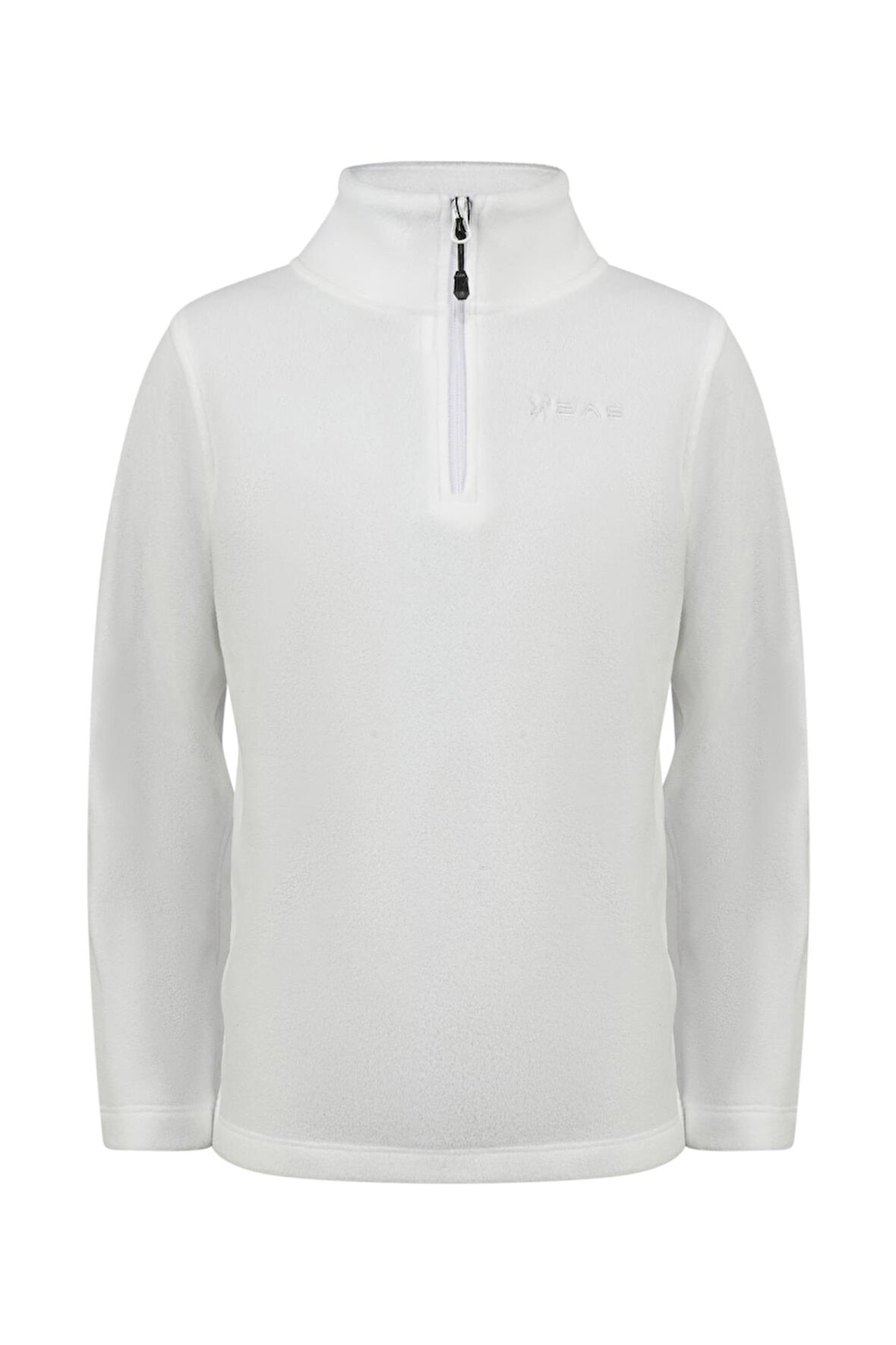 2AS Clara Çocuk Yarım Fermuarlı İnce Polar Sweatshirt Beyaz